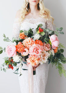 Artificial Peony Flower in Light Pink - 30" Tall