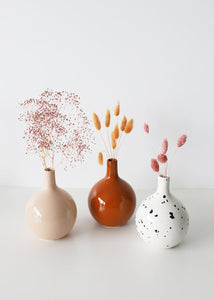 Handmade Earthenware Blush Vase by Franca- 5" Tall