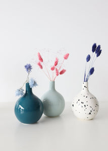 Handmade Franca Vase in Dark Teal - 5" Tall