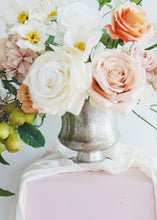 Load image into Gallery viewer, Light Gold Distressed Metal Urn - 6.25" Tall
