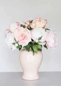 Blush Pink Ginger Jar - 13.5" Tall