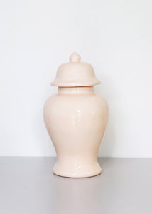 Blush Pink Ginger Jar - 13.5" Tall