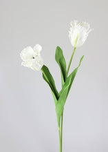 Load image into Gallery viewer, Artificial Real Touch Parrot Tulip Flower in White
