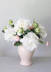Blush Pink Ginger Jar - 13.5" Tall