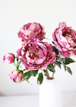 Load image into Gallery viewer, Real Touch Mauve Purple Faux Garden Peony - 6" Bloom
