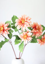 Load image into Gallery viewer, Pink Coral Fake Dahlia Flowers
