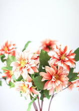 Load image into Gallery viewer, Pink Coral Fake Dahlia Flowers
