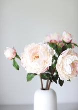 Load image into Gallery viewer, Cream Pink Artificial Peony Fake Flower
