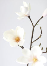 Load image into Gallery viewer, Cream Fake Magnolia Floral Branch
