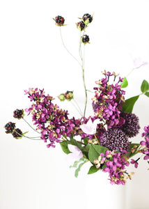 Artificial Wild Raspberry Berries in Plum 27"