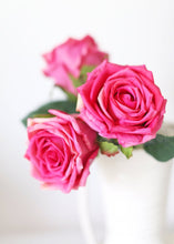 Load image into Gallery viewer, Hot Pink Real Touch Fake Rose Bundle

