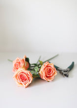 Load image into Gallery viewer, Real Touch Flower Bundle of Roses in Coral
