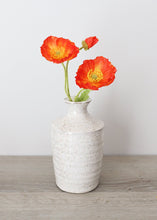 Load image into Gallery viewer, Distressed White Ceramic Hari Vase - 6.25&quot; Tall
