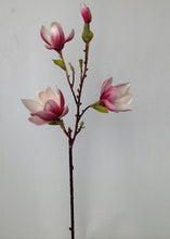 Load image into Gallery viewer, Artificial Magnolia Floral Branch in Pink
