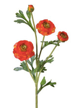 Load image into Gallery viewer, Fake Baby Ranunculus Flowers in Orange
