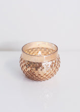 Load image into Gallery viewer, Rose Gold Mercury Glass Candle Holder - 2&quot; Tall x 2.75&quot; Wide
