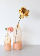 Load image into Gallery viewer, Lola Glass Floral Bud Vase in Ombre Coral - 8" Tall
