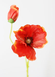 Artificial Poppy Flower in Orange - 25"