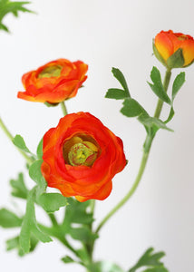 Fake Baby Ranunculus Flowers in Orange