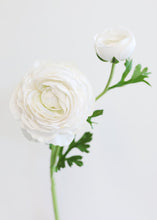 Load image into Gallery viewer, Real Touch Flowers White Silk Ranunculus
