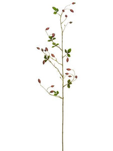 Artificial Fall Rosehip Berry Branch in Red - 40"