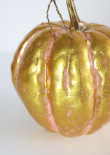 Load image into Gallery viewer, Pink Gold Artificial Pumpkin Fall Decoration - 7" Tall x 5.5" Wide
