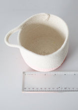 Load image into Gallery viewer, Mini Rope Basket in Red &amp; Pink - 4" Tall x 4.75" Wide
