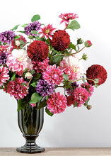 Load image into Gallery viewer, Burgundy and Fuchsia Fake Dahlia Flower - Large 4.5&quot; Bloom
