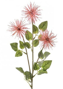 Fake Plastic Allium Spider Flowers in Pink