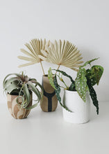 Load image into Gallery viewer, Brown and Black Painted Terracotta Flower Vase - 8.75&quot; Tall
