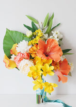 Load image into Gallery viewer, Silk Cymbidium Orchid in Golden Yellow - 30" Tall
