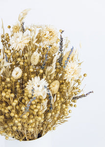 Dried Lavender Flower and Grass Floral Bouquet - 19" Tall