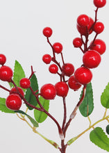 Load image into Gallery viewer, Artificial Holiday Berries in Red - 13&quot;
