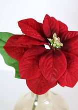 Load image into Gallery viewer, Red Artificial Garden Poinsettia - 13" Tall

