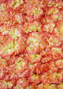 CASE OF 100 Orange Yellow Carnation Bulk Silk Flower Picks - 5" Tall