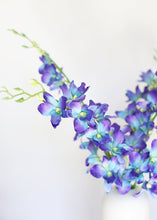 Load image into Gallery viewer, Silk Dendrobium Orchid in Purple and Blue - 35" Tall
