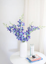 Load image into Gallery viewer, Silk Dendrobium Orchid in Purple and Blue - 35" Tall

