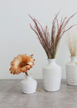 Load image into Gallery viewer, Distressed White Ceramic Hari Vase - 6.25&quot; Tall

