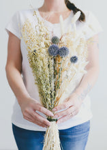 Load image into Gallery viewer, Dried Floral Coastal Echinops Globe Thistle in Blue Green
