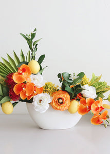 Artificial Phalaenopsis Orchids in Orange - 36"