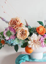 Load image into Gallery viewer, Blush Peach Dahlia Silk Flower - 19&quot;
