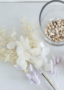 Coral Fern Spray in Cream White 29"