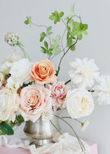 Load image into Gallery viewer, Cream Blush Dahlia Silk Flower Stem - 19&quot;
