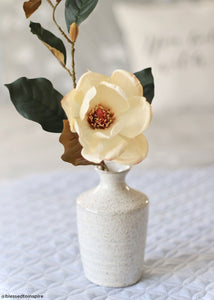 Distressed White Ceramic Hari Vase - 6.25" Tall