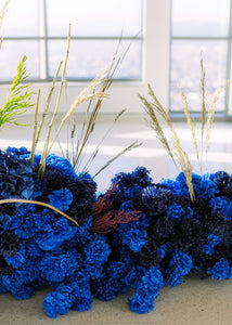 CASE OF 100 Royal Blue Carnation Silk Flower Picks - 5" Tall