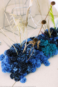 CASE OF 100 Royal Blue Carnation Silk Flower Picks - 5" Tall