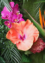 Load image into Gallery viewer, Silk Flowers Hibiscus Spray in Orange Coral - 26.5" Tall
