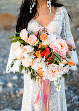 Load image into Gallery viewer, Blush Peach Real Touch Artificial Peony - 22&quot; Tall
