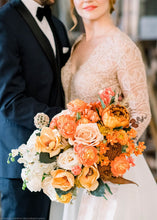 Load image into Gallery viewer, Orange Flowers Artificial Ranunculus
