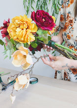 Load image into Gallery viewer, Peach Silk Flower Magnolia Branch - 19"
